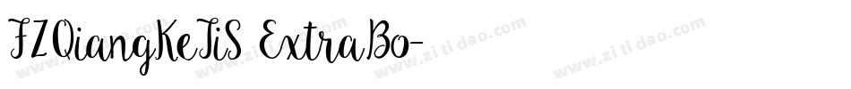 FZQiangKeTiS ExtraBo字体转换